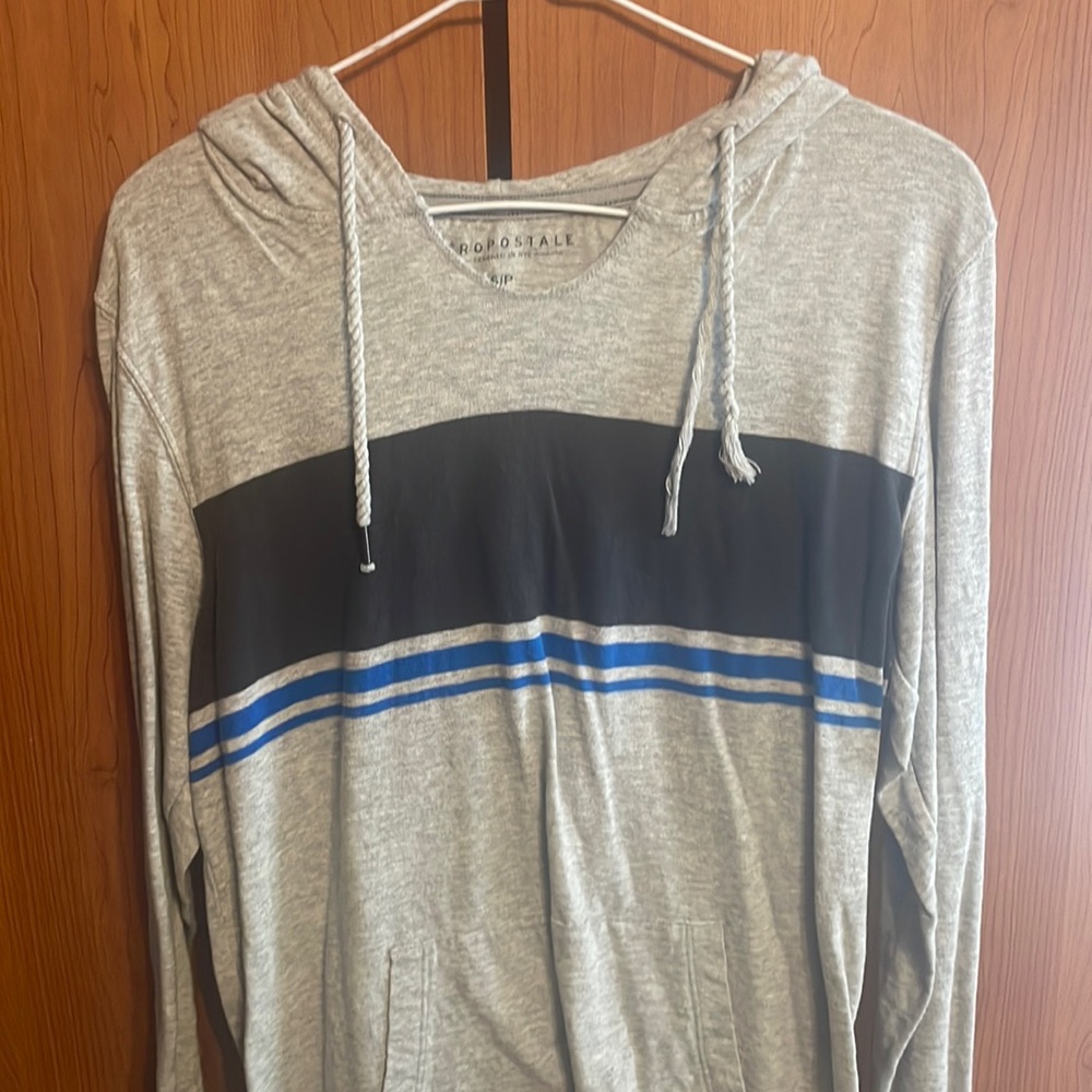 Aeropostale Light Hoodie Gray Size S